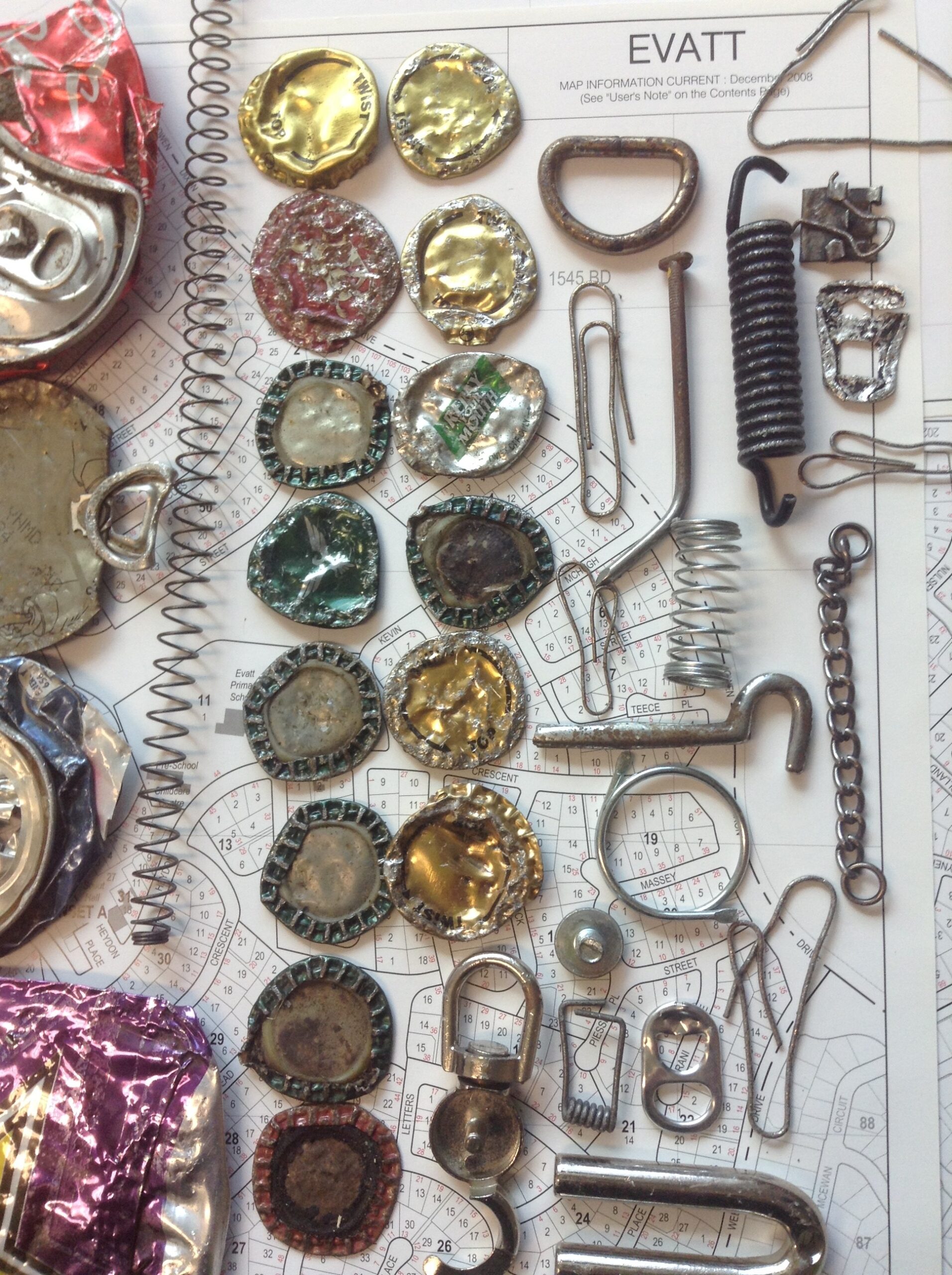 Found objects and materials for bookmaking